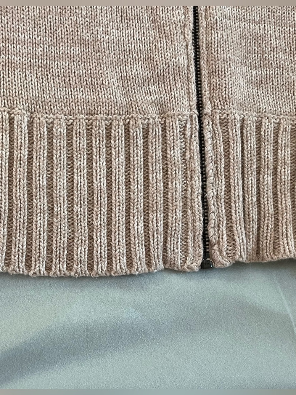 Victoria's Secret Y2K Zip Knit Sweater ecru | Size S - Picture 4 of 7